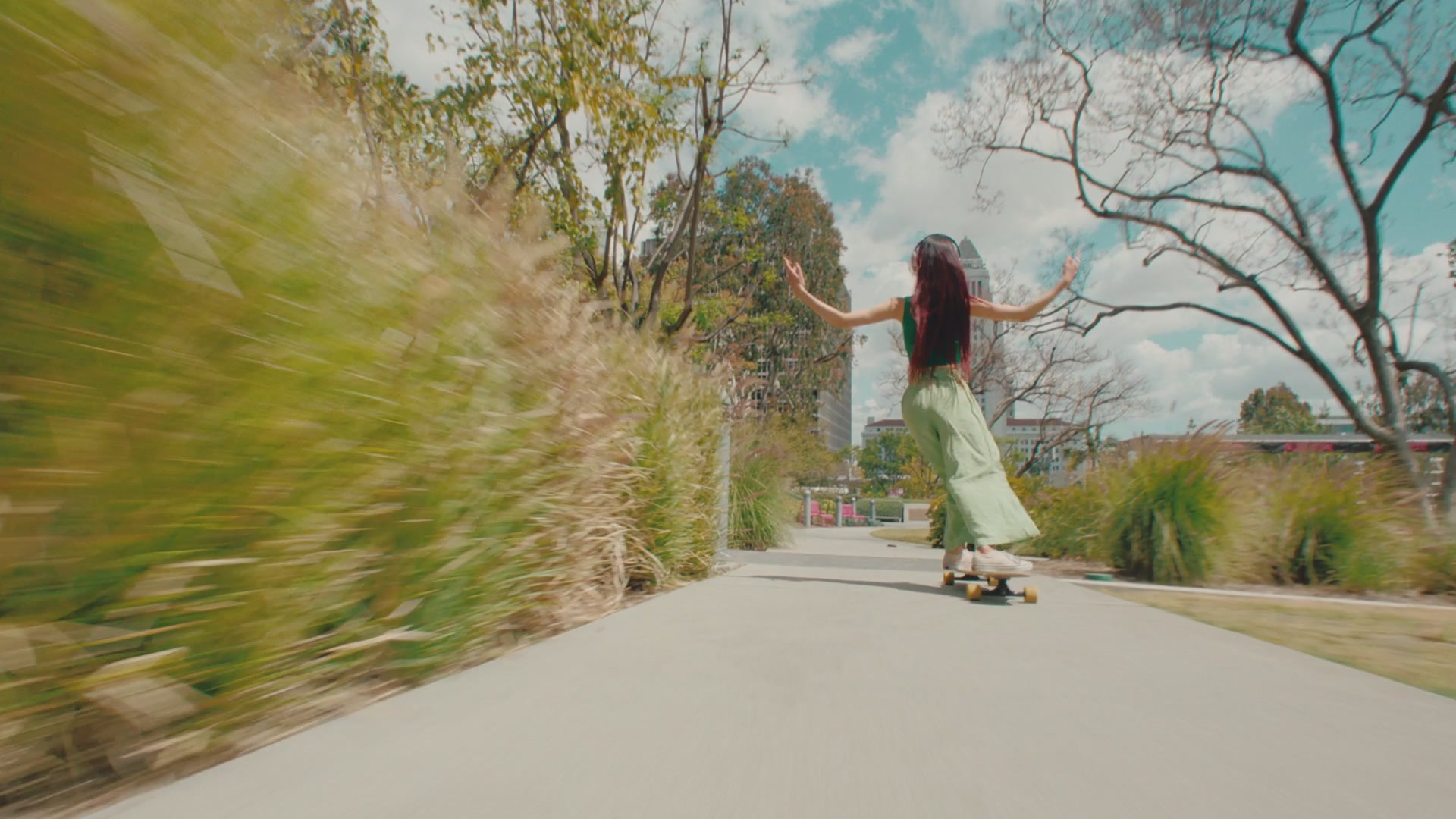 A single strong still frame pulled from a video